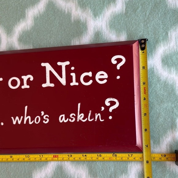 Red Naughty or Nice Sign - Picture 3 of 4